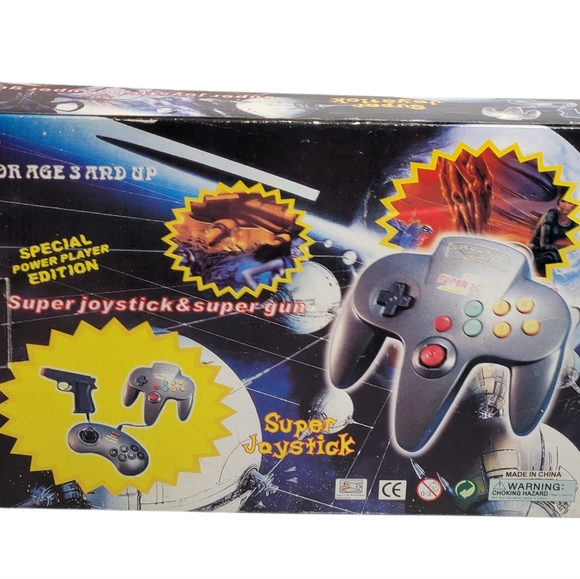 Power Player Super Joy III Famiclone Video Game Console 76 Built-in Games In Box